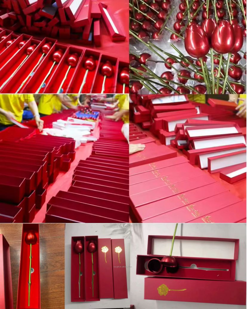 🌹 Rose éternelle en métal avec coffret cadeau – Élégance & amour intemporel