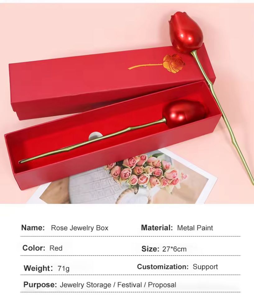 🌹 Rose éternelle en métal avec coffret cadeau – Élégance & amour intemporel