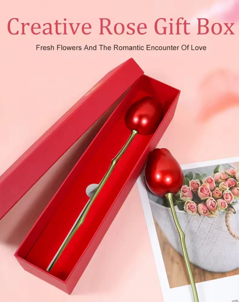 🌹 Rose éternelle en métal avec coffret cadeau – Élégance & amour intemporel